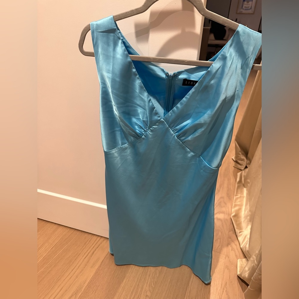 Brand new, lioness, blue silk dress